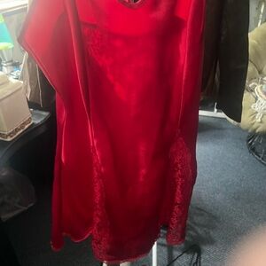 Victoria's Secret Red Satin Lingerie with gold label